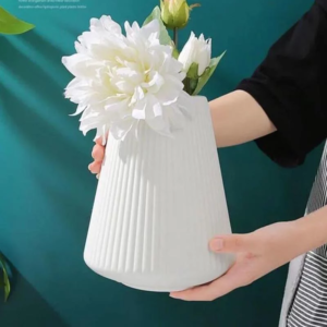 แจกันพลาสติกขนาดใหญ่ที่เรียบง่ายแห้งและเปียกดอกไม้ภาชนะจัดดอกไม้สไตล์นอร์ดิก INS