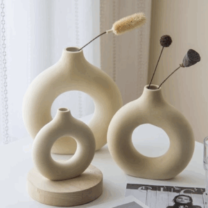 แจกันเซรามิค สไตล์โมเดิร์น แจกันมินิอล สำหรับตกแต่งบ้าน