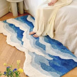 พรม MJhomedesigns Bedside Carpet 15 80x155 ซม. ฟ้า